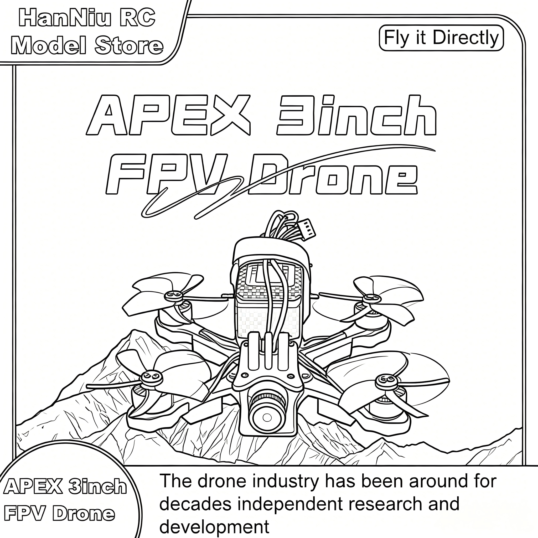 B-CUBE APEX 3inch FPV Drone Fr - Drone Kit Octocopter のレビューと価格