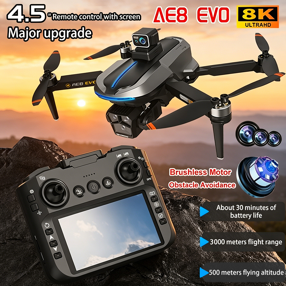 AE8 EVO Drone 4K Professional  - Drone Kit Professional のレビューと価格