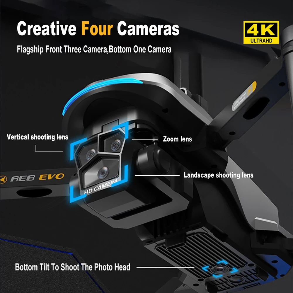 AE8 EVO Drone 4K Professional  - Drone Kit Professional のレビューと価格