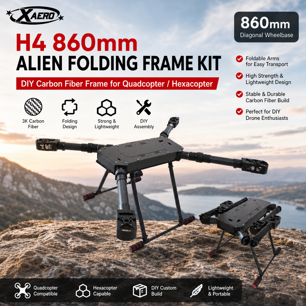 XAERO DIY H4 860mm Alien Foldi - Drone Kit Hexacopter のレビューと価格